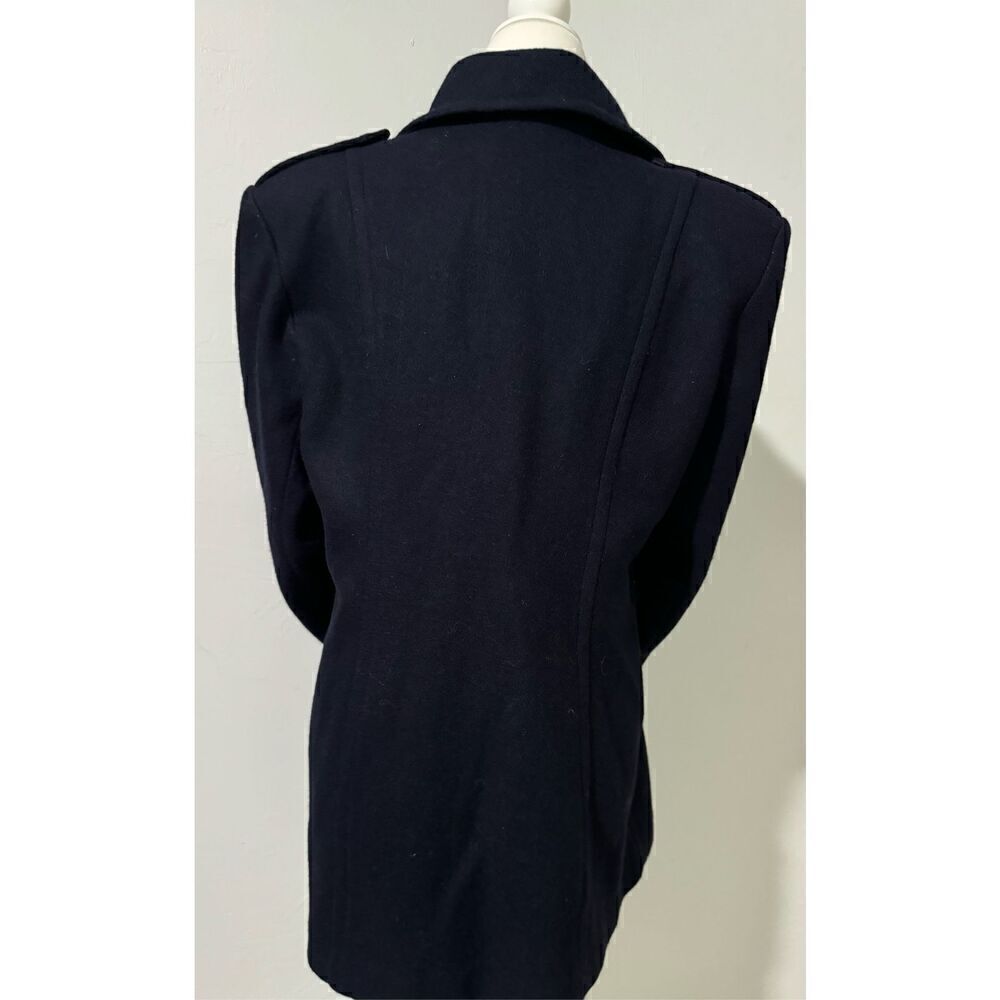 Braetan blue coat wool blend gold buttons 8 - Picture 9 of 11